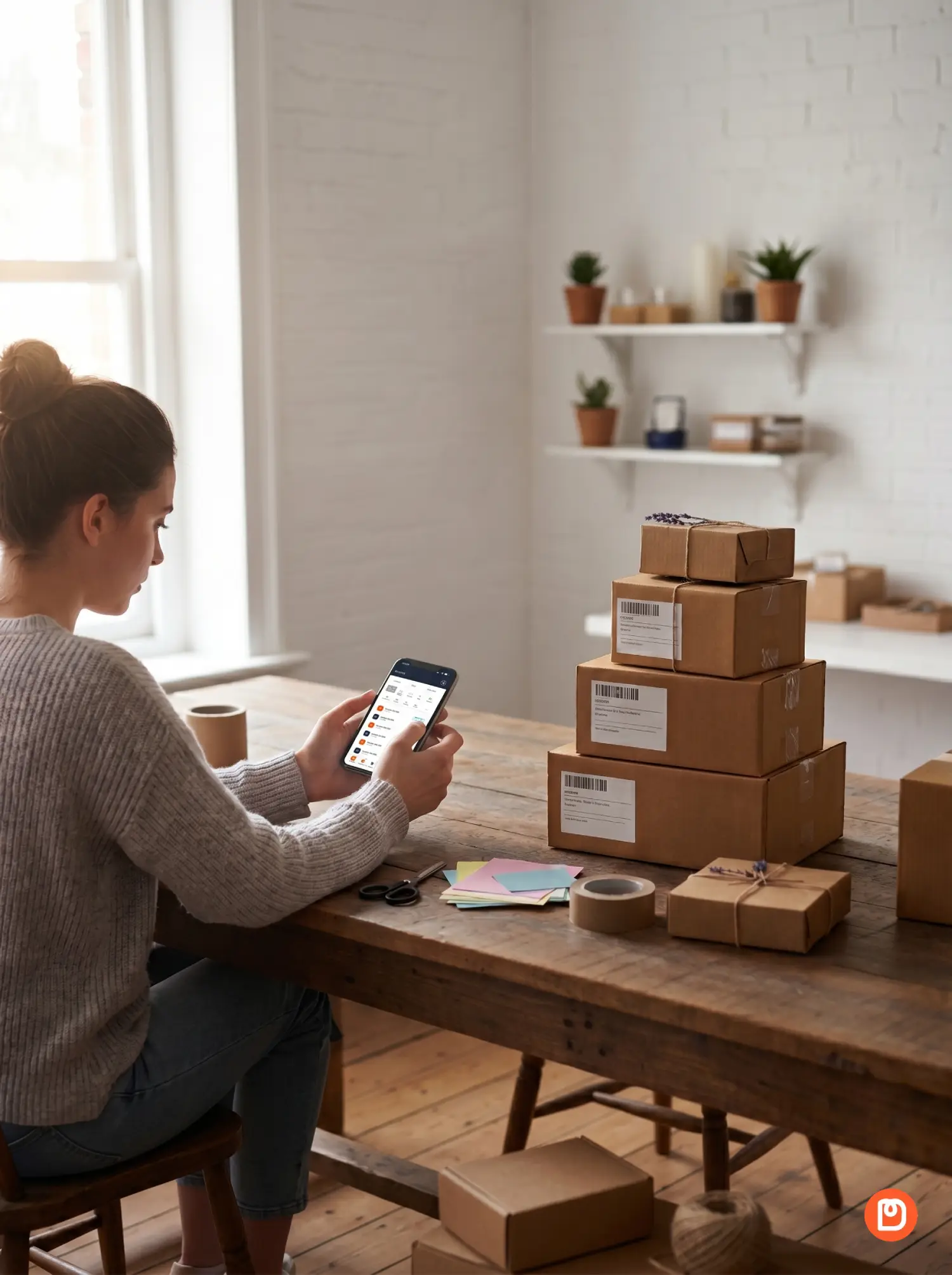 business Woman checking orders in dukkan woocommerce