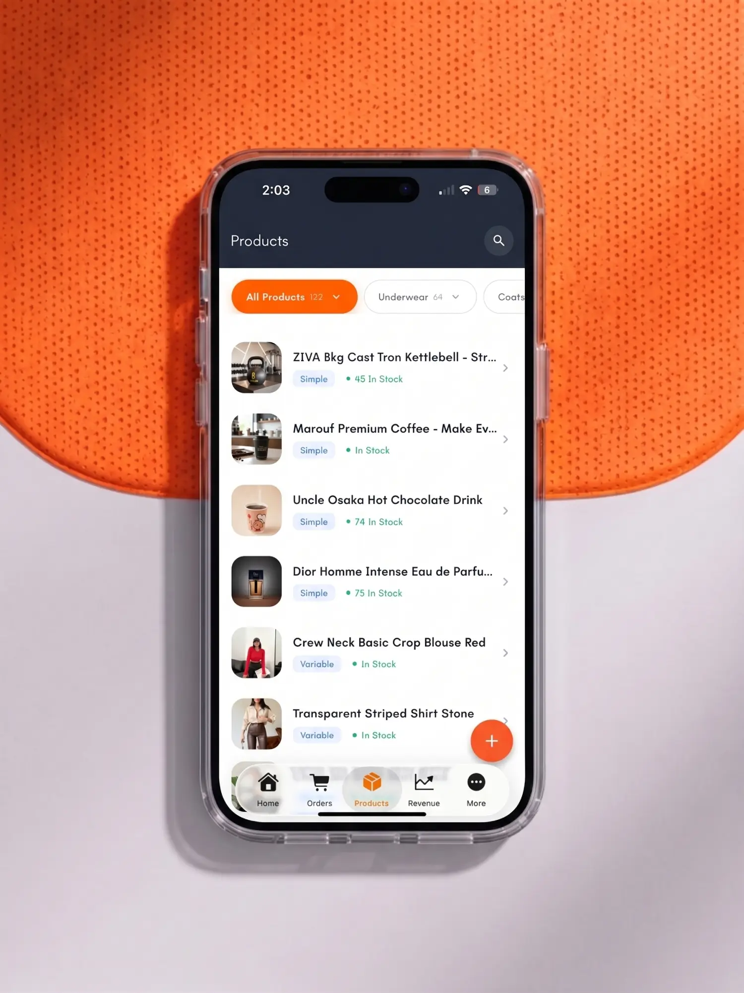 Woocommerce app product management